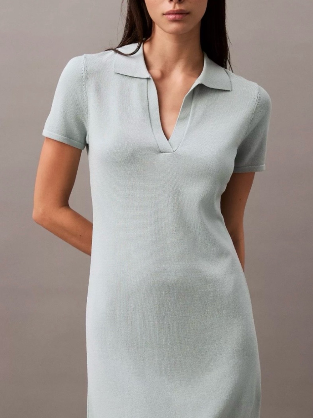CALVIN KLEIN JEANS women’s Mini Polo Dress  in Cloud Blue M